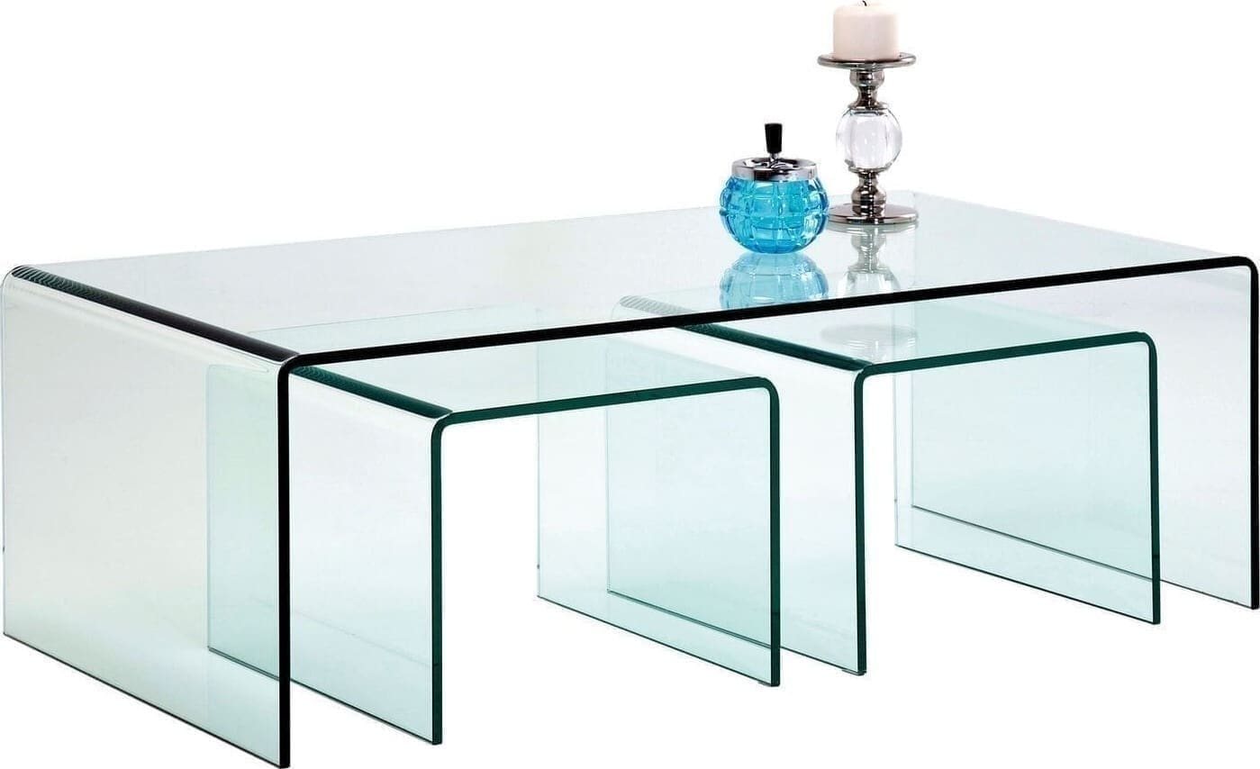 Salontafel Clear Club (3/Set) Kare Design Salontafel 76743