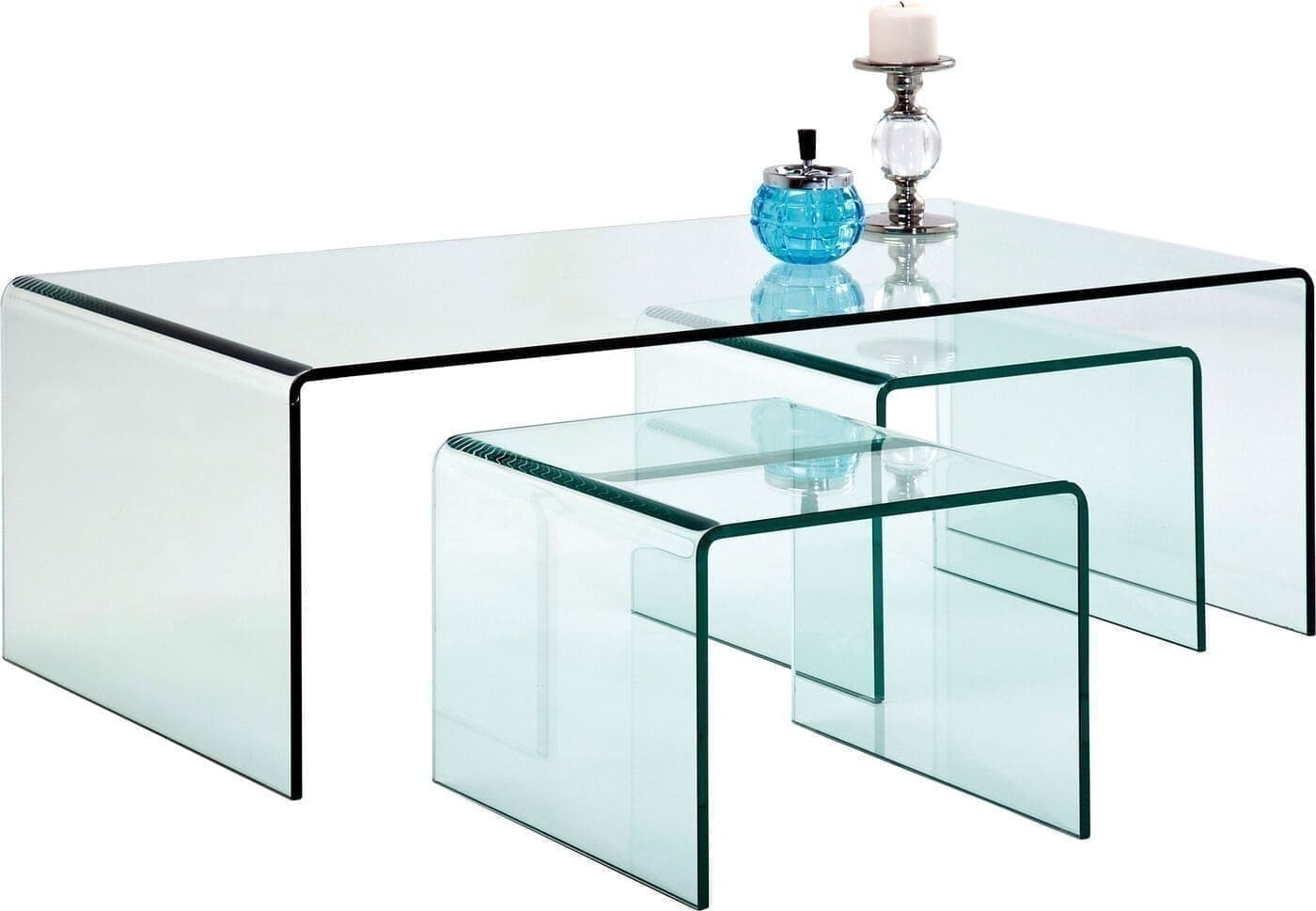 Salontafel Clear Club (3/Set) Kare Design Salontafel 76743