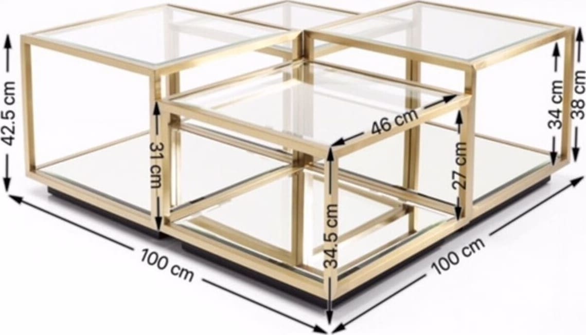 Salontafel Luigi Gold - set/4 - Afbeelding 17