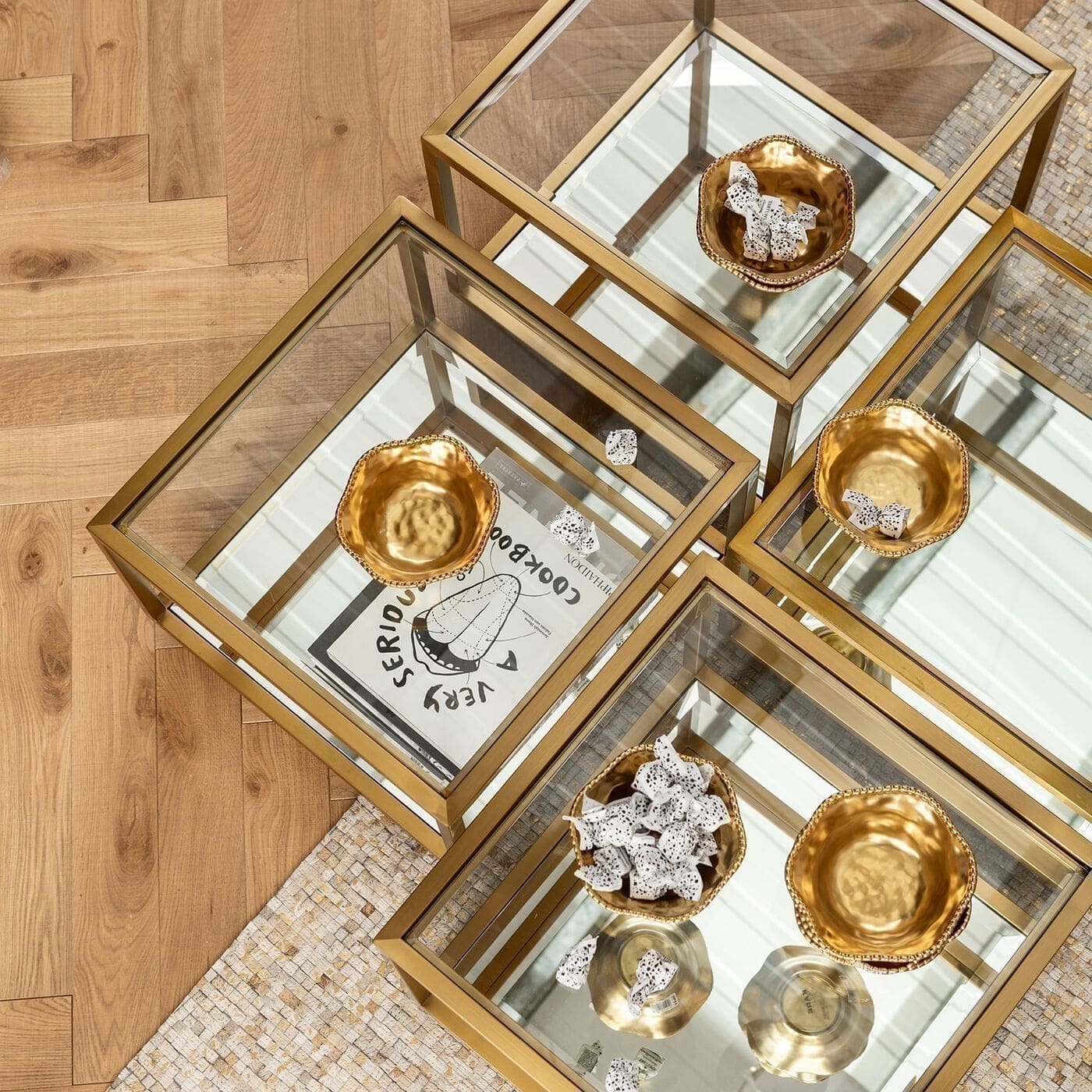 Salontafel Luigi Gold (4/Set) Kare Design Salontafel 83104
