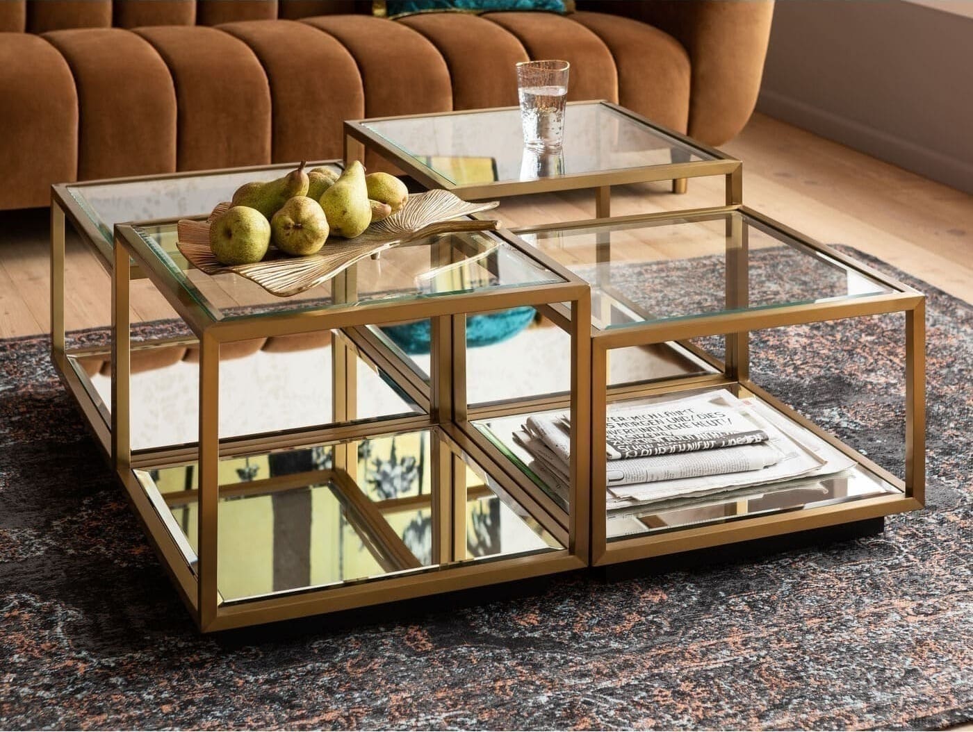 Salontafel Luigi Gold (4/Set) Kare Design Salontafel 83104