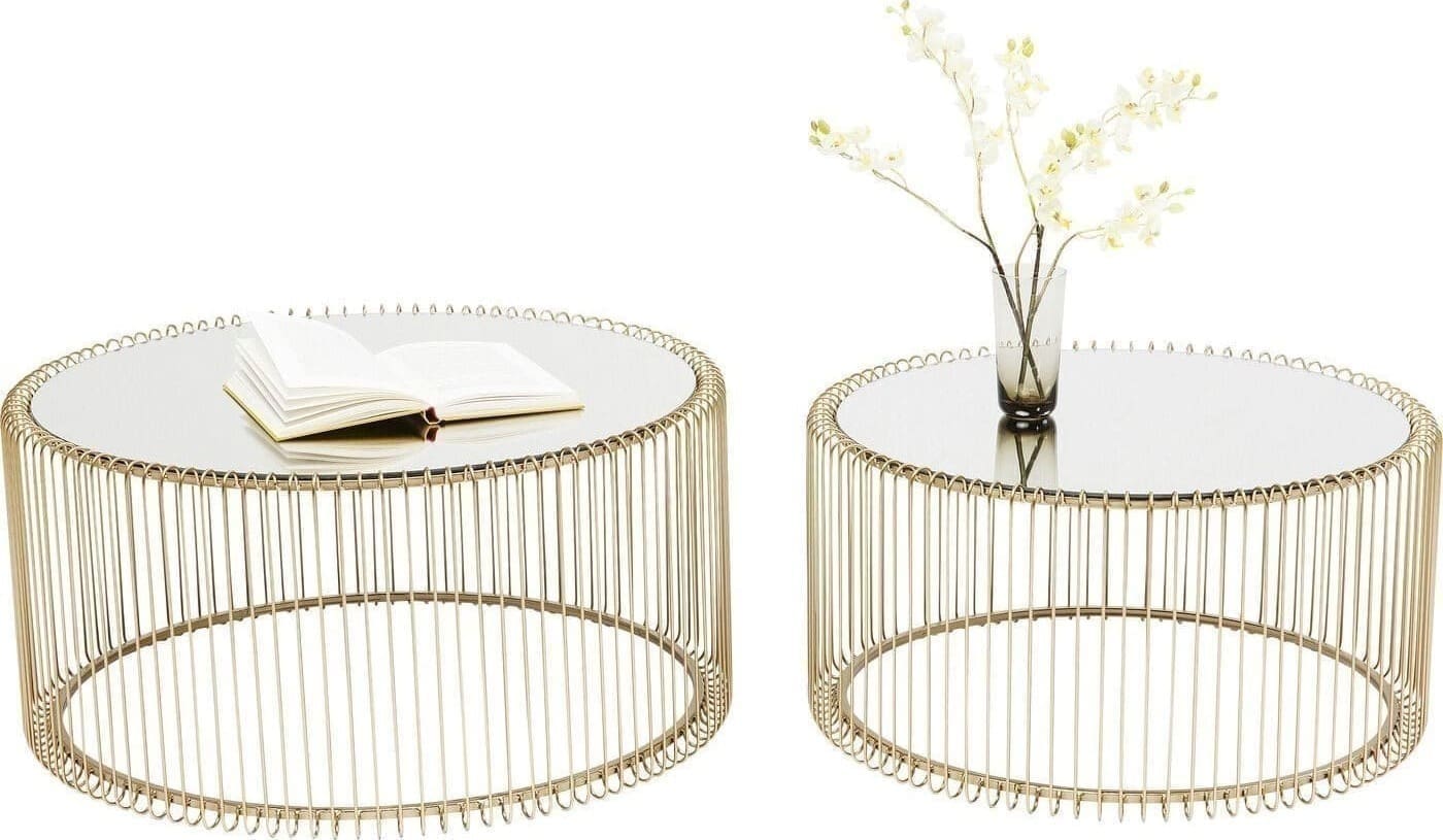 Salontafel Wire Brass (2/Set) Kare Design Salontafel 83456