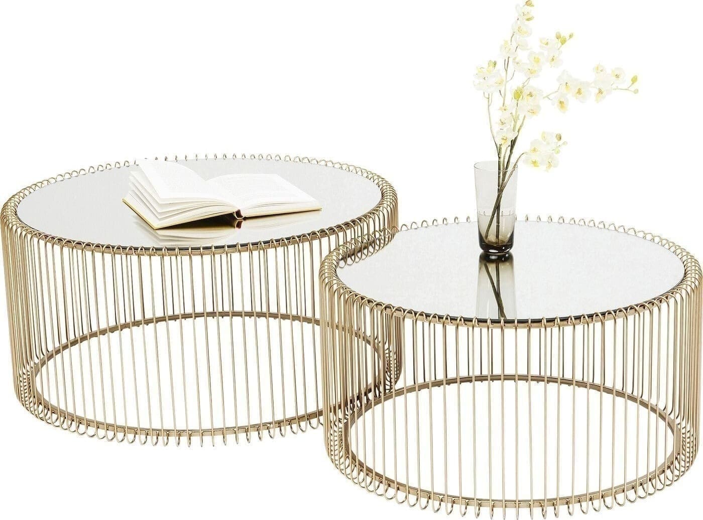 Salontafel Wire Brass (2/Set) Kare Design Salontafel 83456