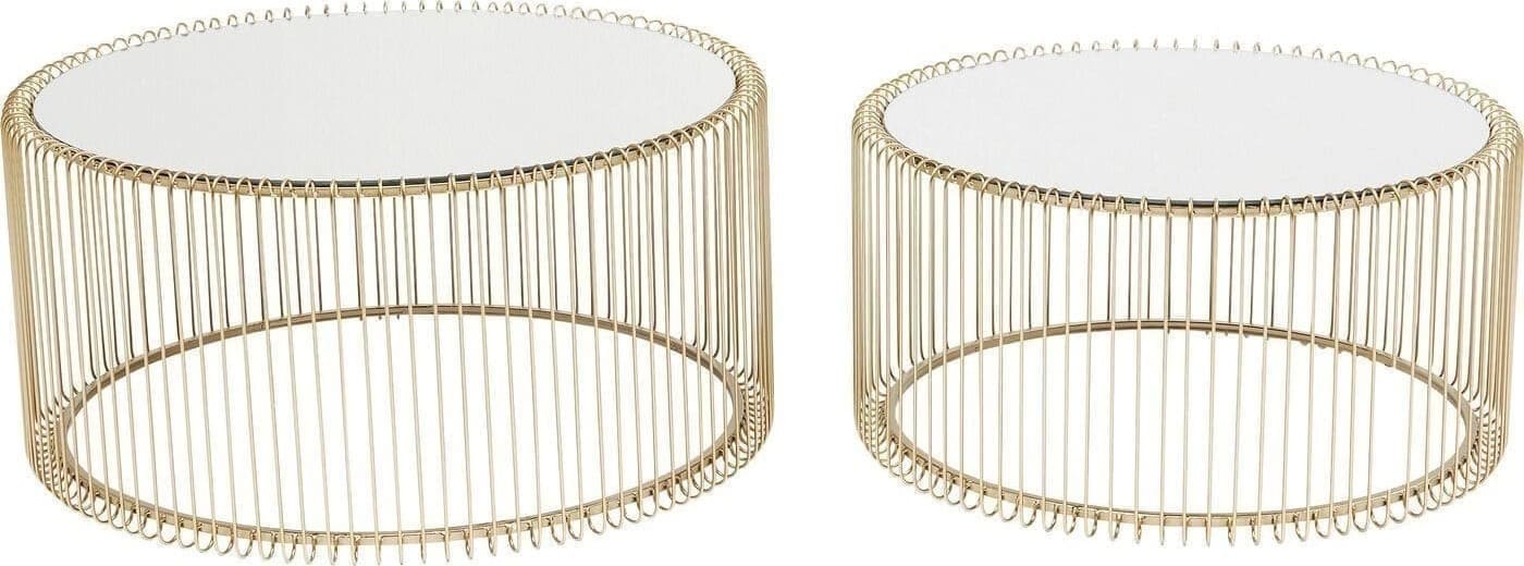 Salontafel Wire Brass (2/Set) Kare Design Salontafel 83456