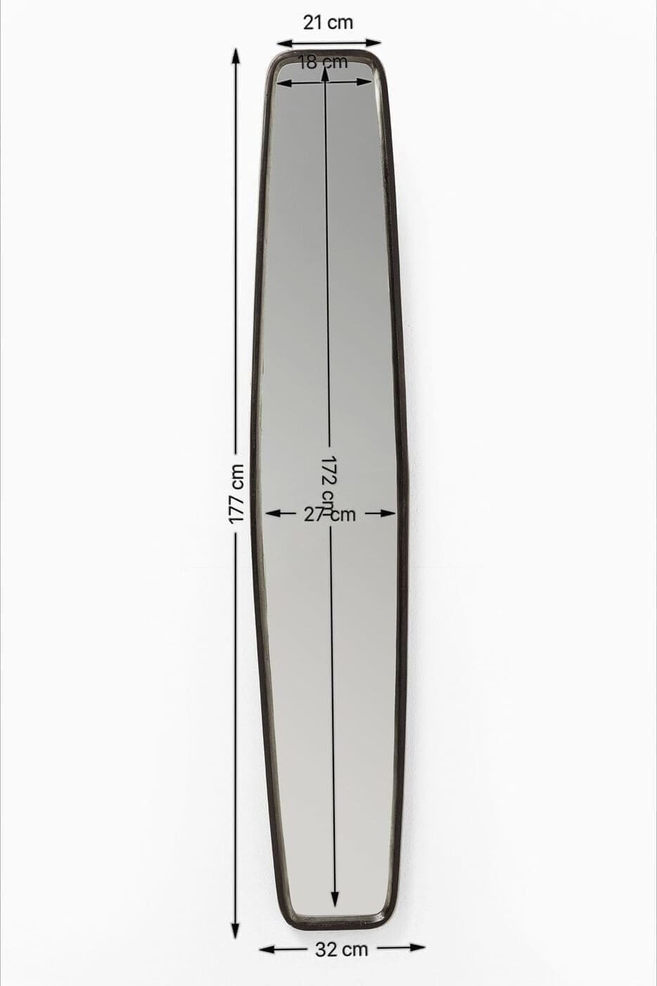 Spiegel Clip Brass 32x177cm Kare Design Spiegel 82517
