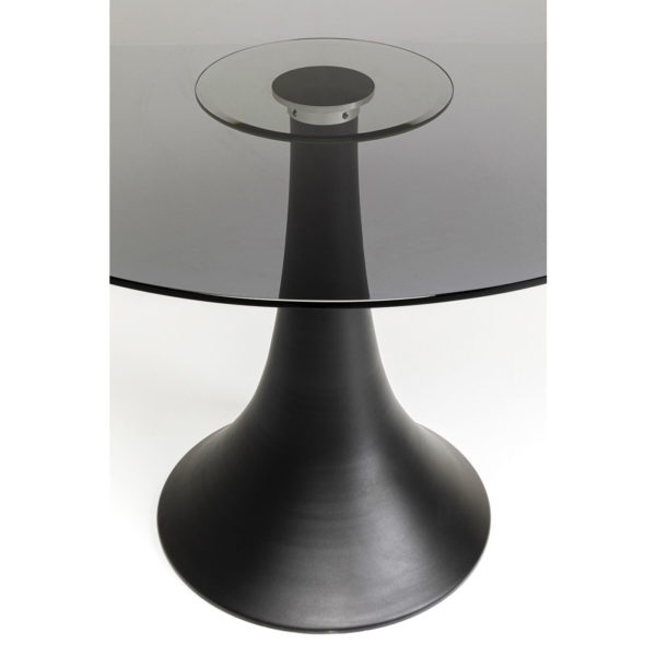 Tafel Grande Possibilita Smoke Glass Ø110cm Kare Design Eettafel 86608