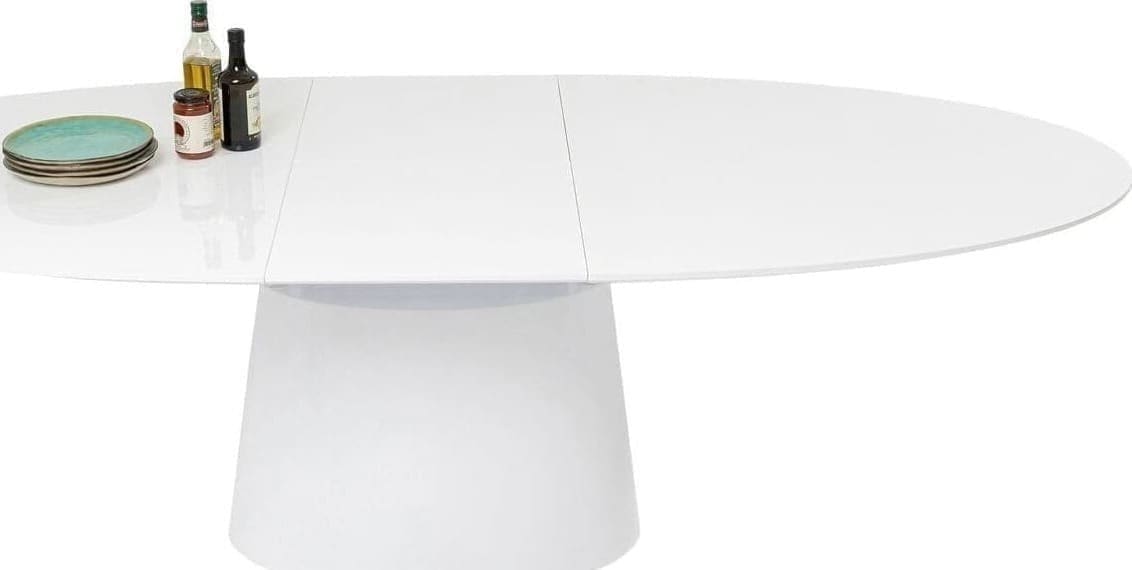 Uitschuiftafel Benvenuto White 200(50)x110cm Kare Design Uitschuiftafel 80819