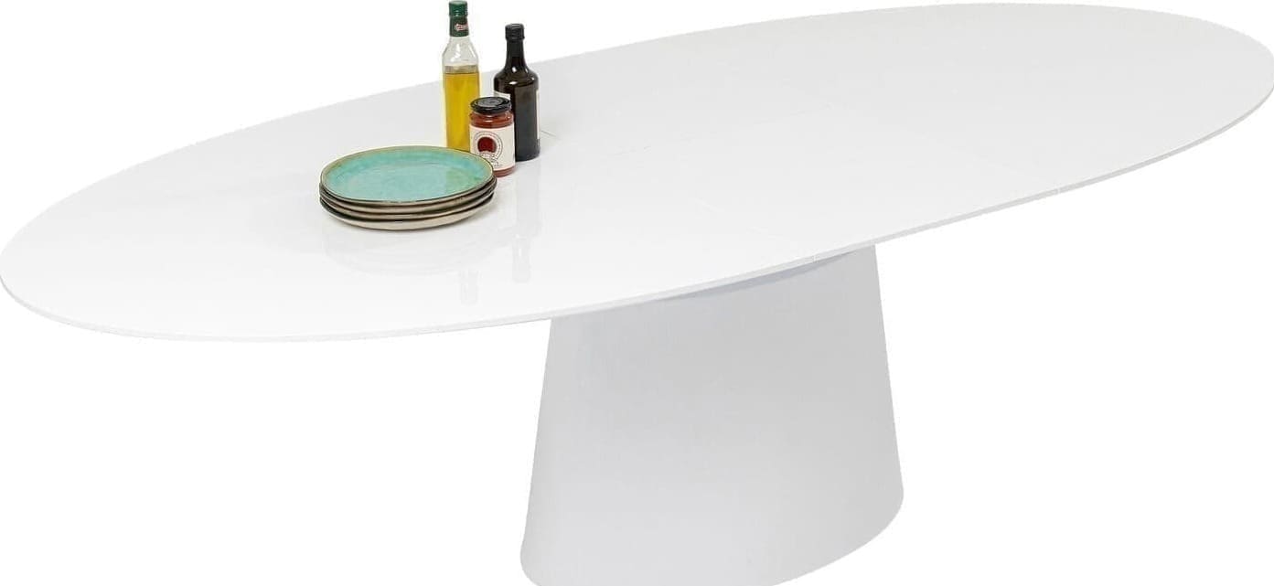 Uitschuiftafel Benvenuto White 200(50)x110cm Kare Design Uitschuiftafel 80819