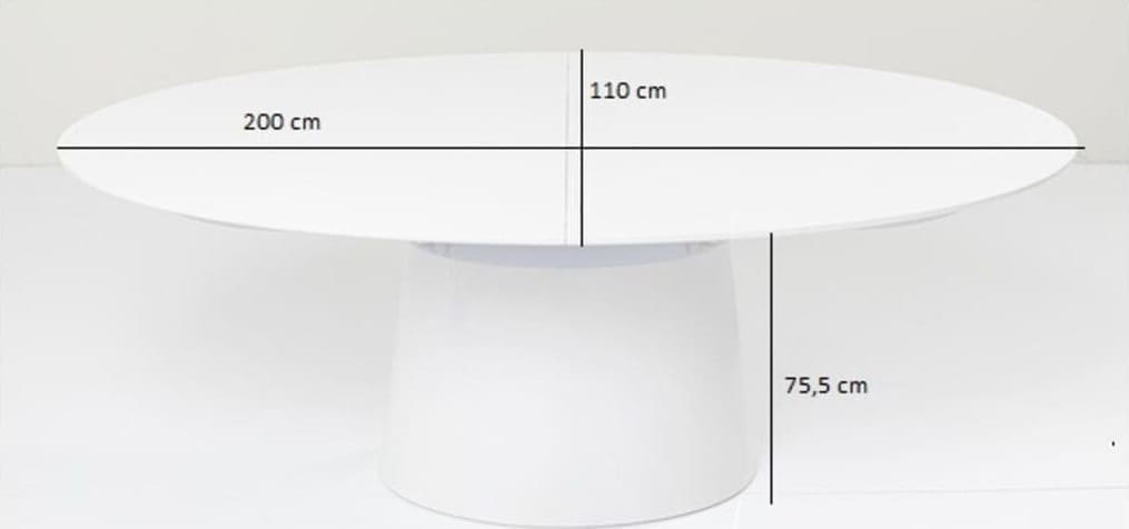 Uitschuiftafel Benvenuto White 200(50)x110cm Kare Design Uitschuiftafel 80819