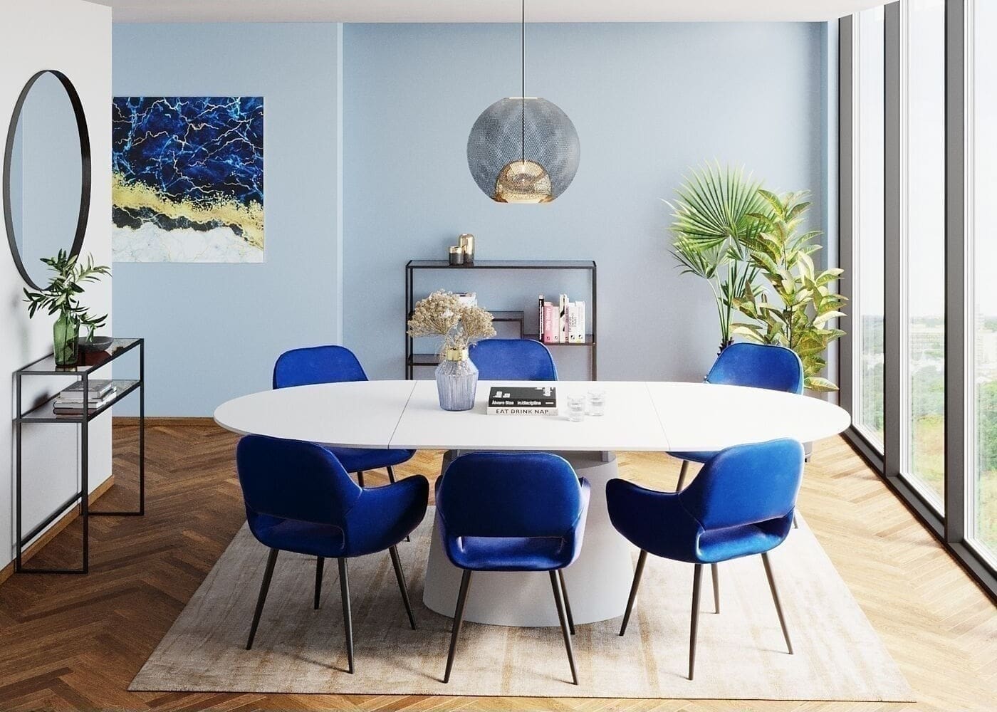 Uitschuiftafel Benvenuto White 200(50)x110cm Kare Design Uitschuiftafel 80819