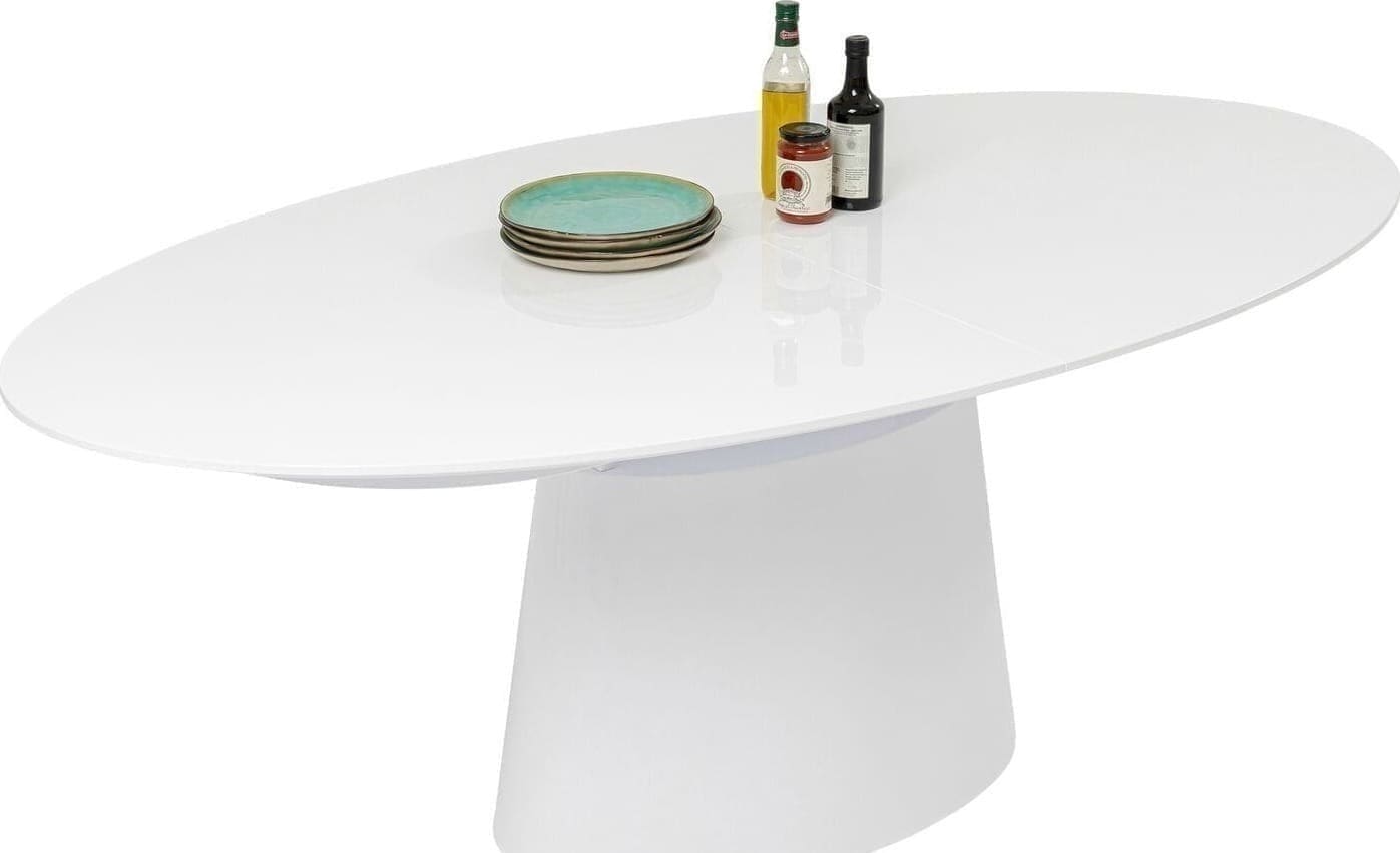 Uitschuiftafel Benvenuto White 200(50)x110cm Kare Design Uitschuiftafel 80819
