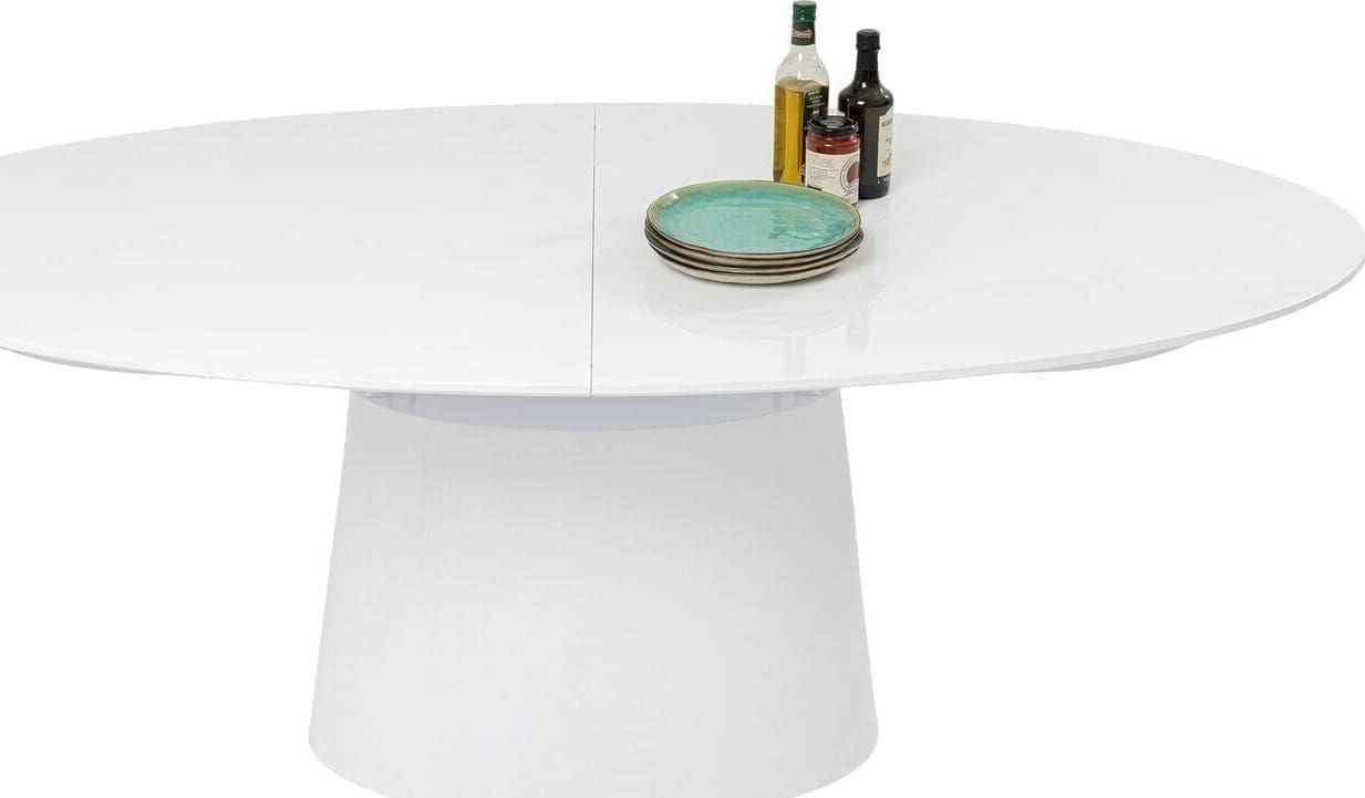 Uitschuiftafel Benvenuto White 200(50)x110cm Kare Design Uitschuiftafel 80819