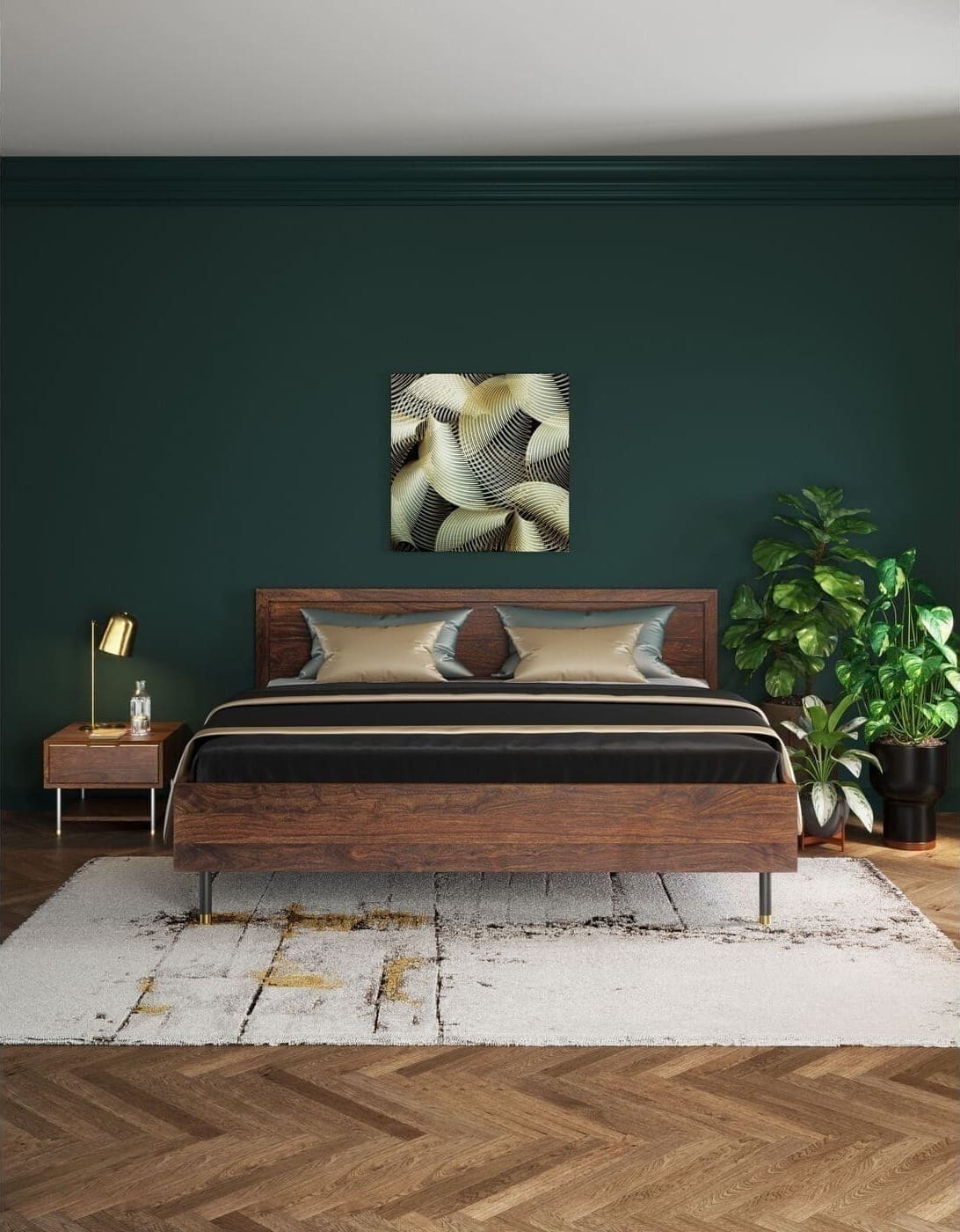 Vloerkleed Abstract Grey Line 200x300cm Kare Design Vloerkleed 66714