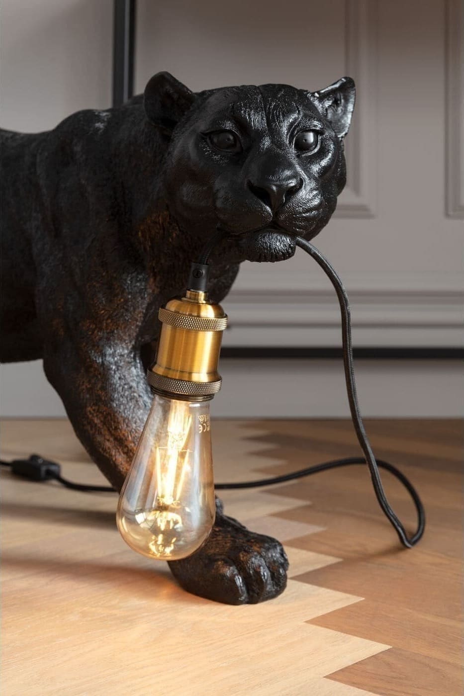 Vloerlamp Animal Bagheera 40cm Kare Design Vloerlamp 53131