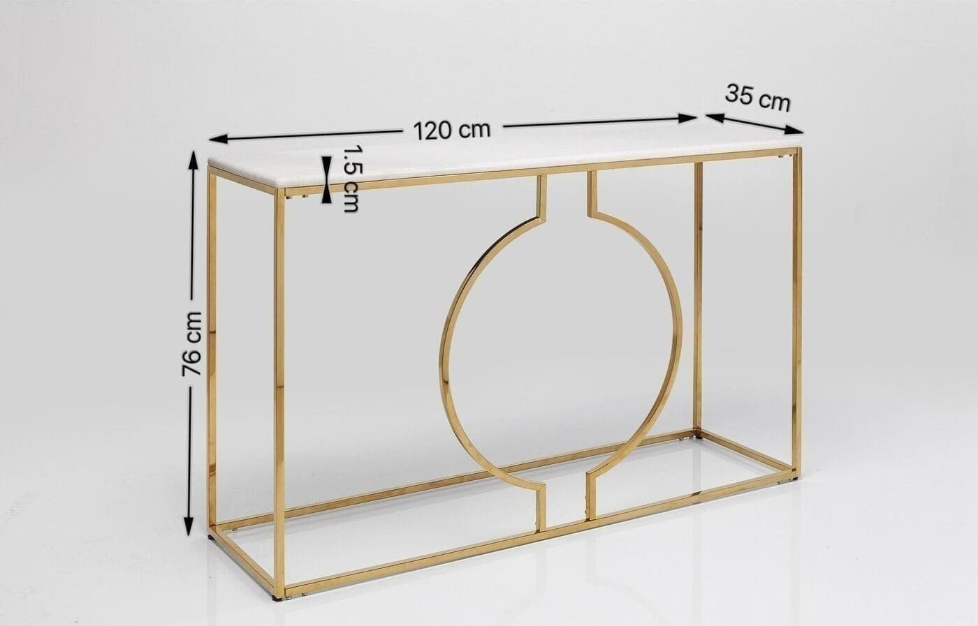 Wandtafel Miami Loft Gold 120cm Kare Design Wandtafel 83851