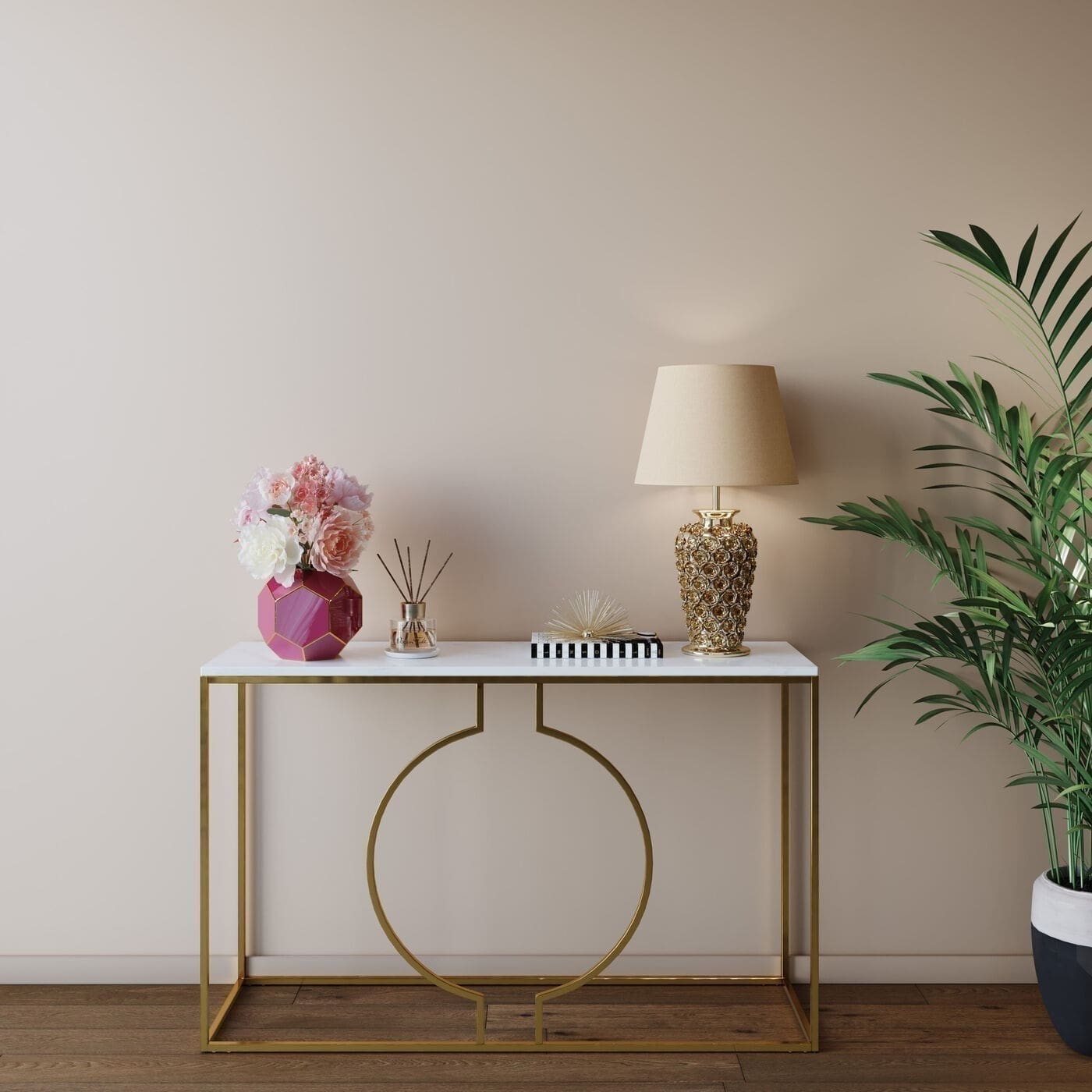 Wandtafel Miami Loft Gold 120cm Kare Design Wandtafel 83851