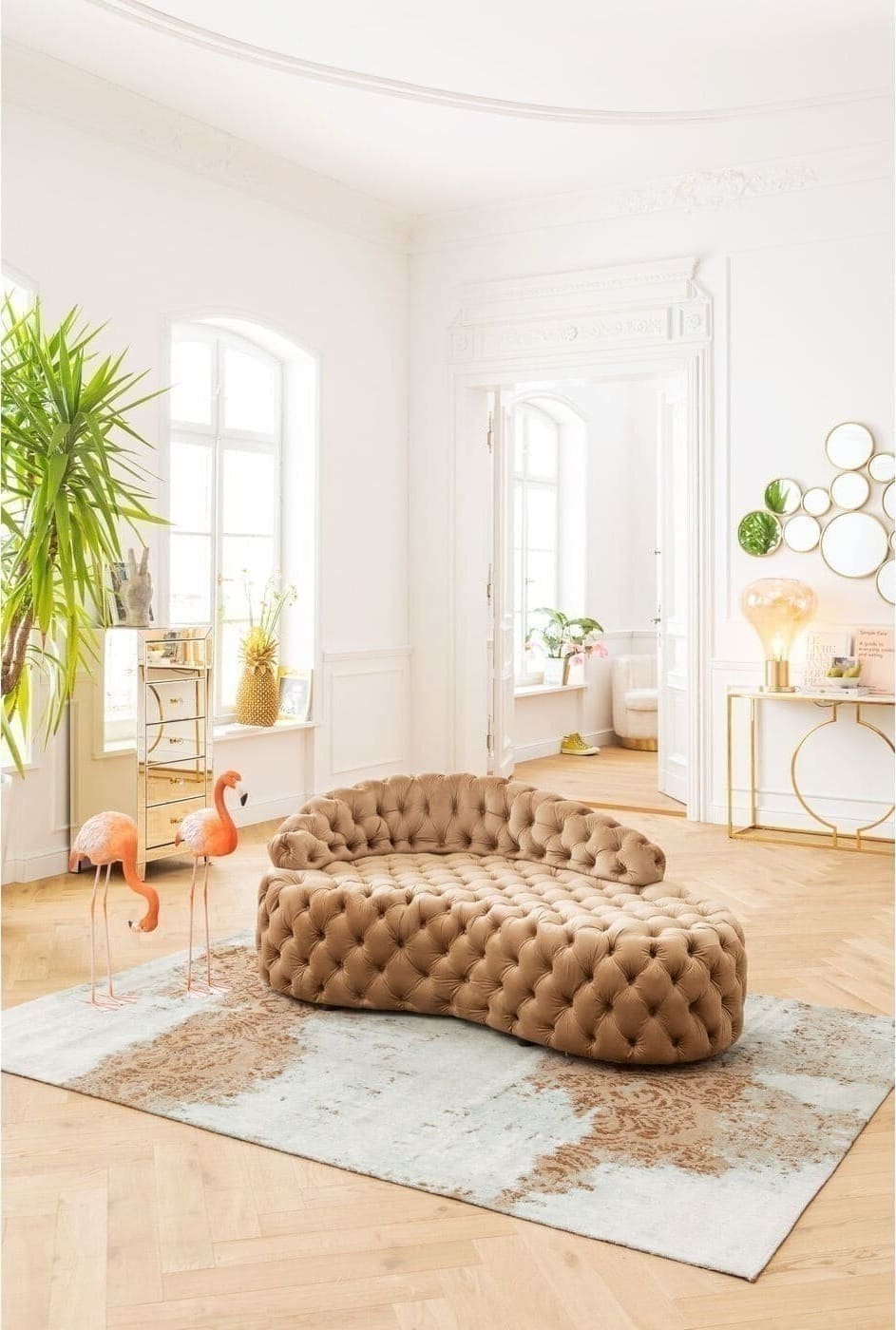 Wandtafel Miami Loft Gold 120cm Kare Design Wandtafel 83851