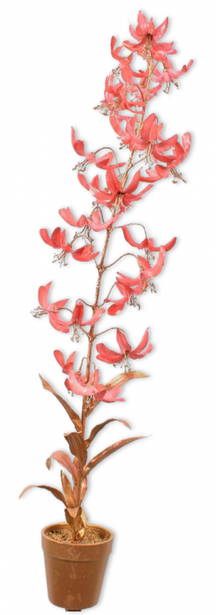 Plant Acryl Goud/roz  - 71cm Silk-ka Kunstplant Silk-ka-136610