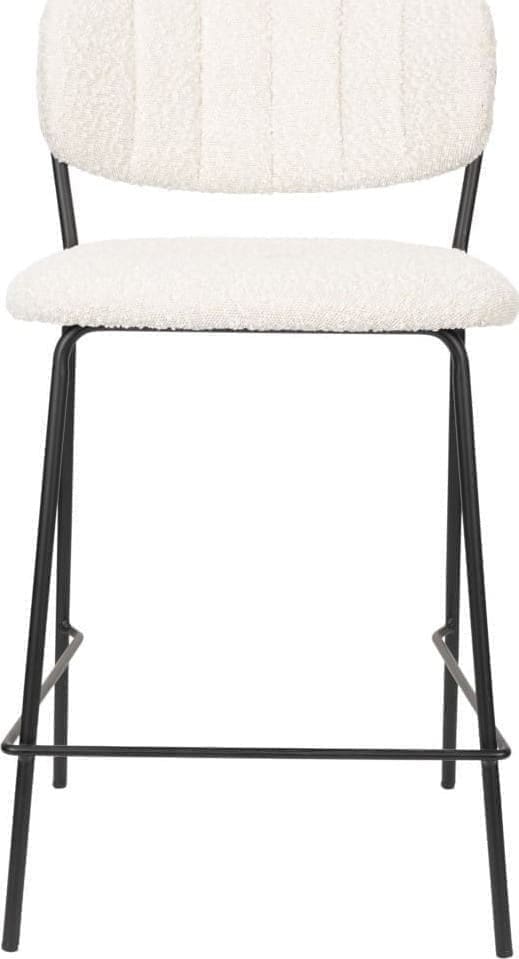 Barstoel Jolien Black/bouclé White Label Living ZVR1500905
