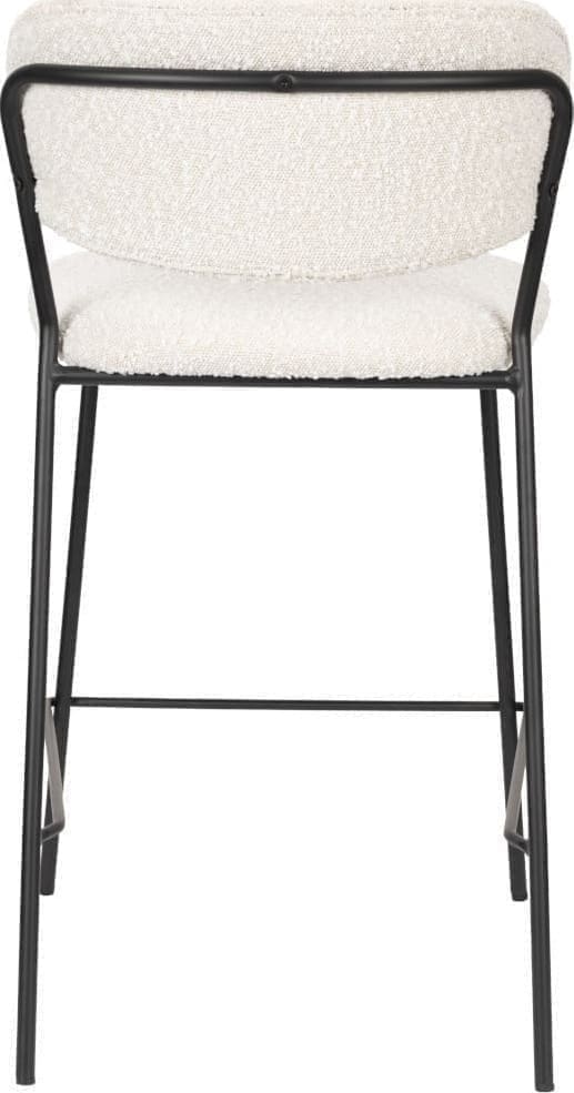 Barstoel Jolien Black/bouclé White Label Living ZVR1500905