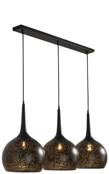 COCO maison Arjen hanglamp 3*E27 Zwart Lamp