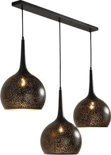 COCO maison Arjen hanglamp 3*E27 Zwart Lamp