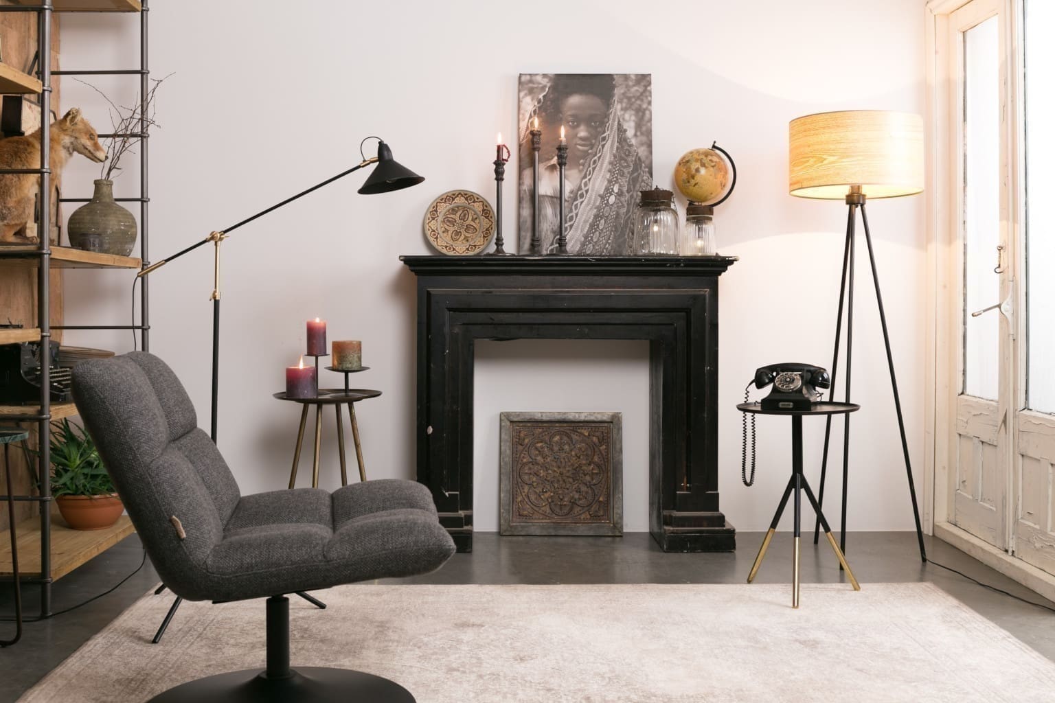 Fauteuil Bar Dark Grey Dutchbone ZVR3100030