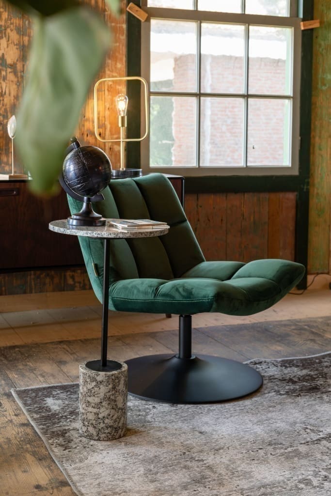 Fauteuil Bar Velvet Green Dutchbone ZVR3100081