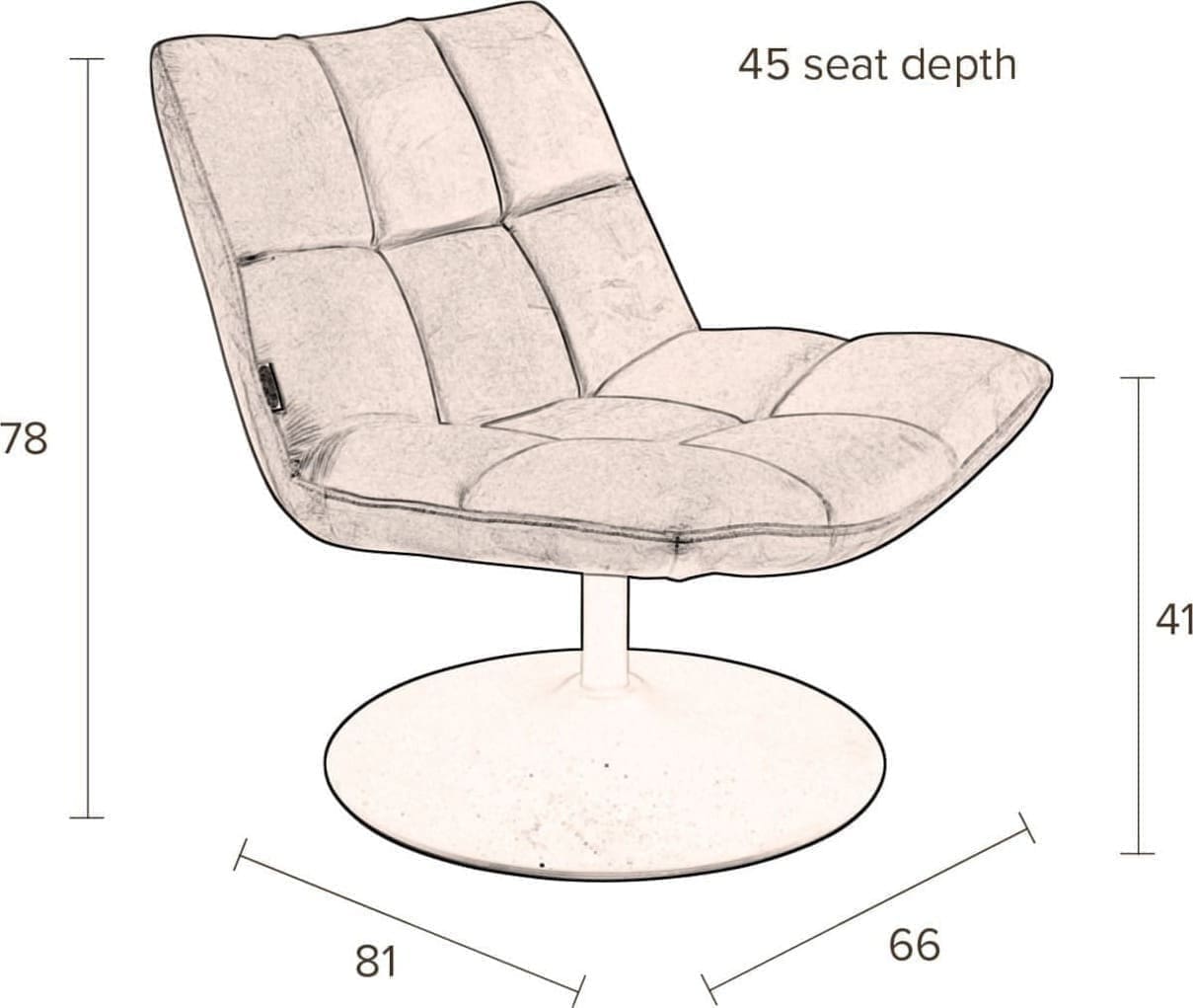 Fauteuil Bar Velvet Green Dutchbone ZVR3100081
