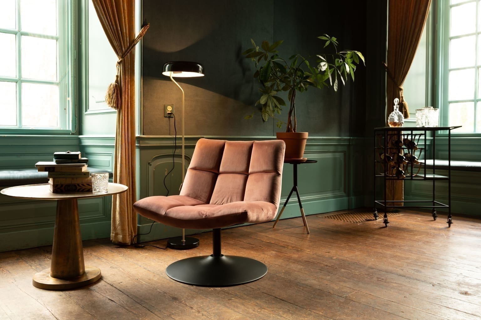 Fauteuil Bar Velvet Old Pink Dutchbone Fauteuil ZVR3100082