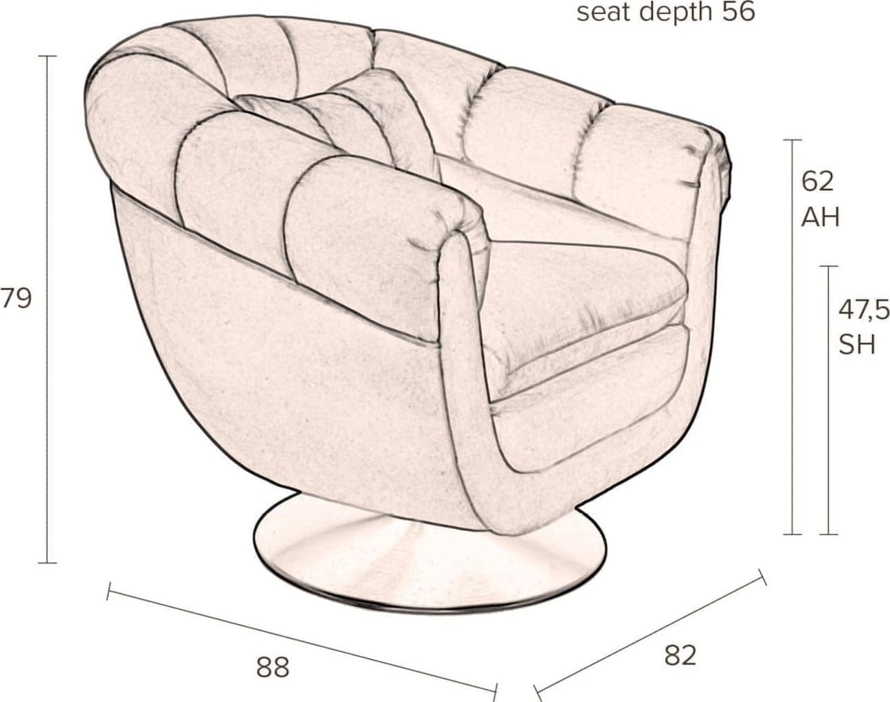 Fauteuil Member Whiskey Dutchbone ZVR3100103