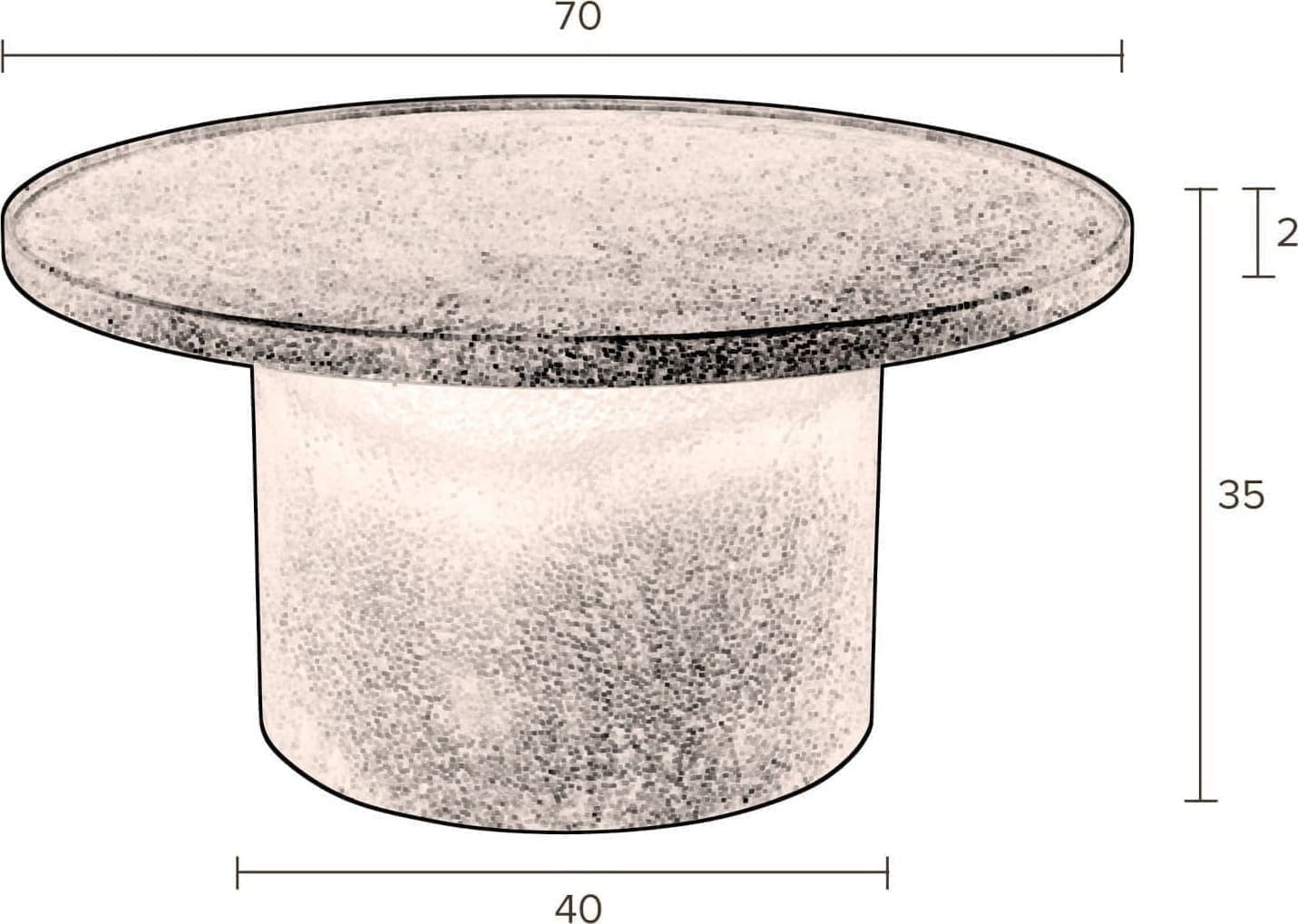 Salontafel Winston Round Black Dutchbone ZVR2300265