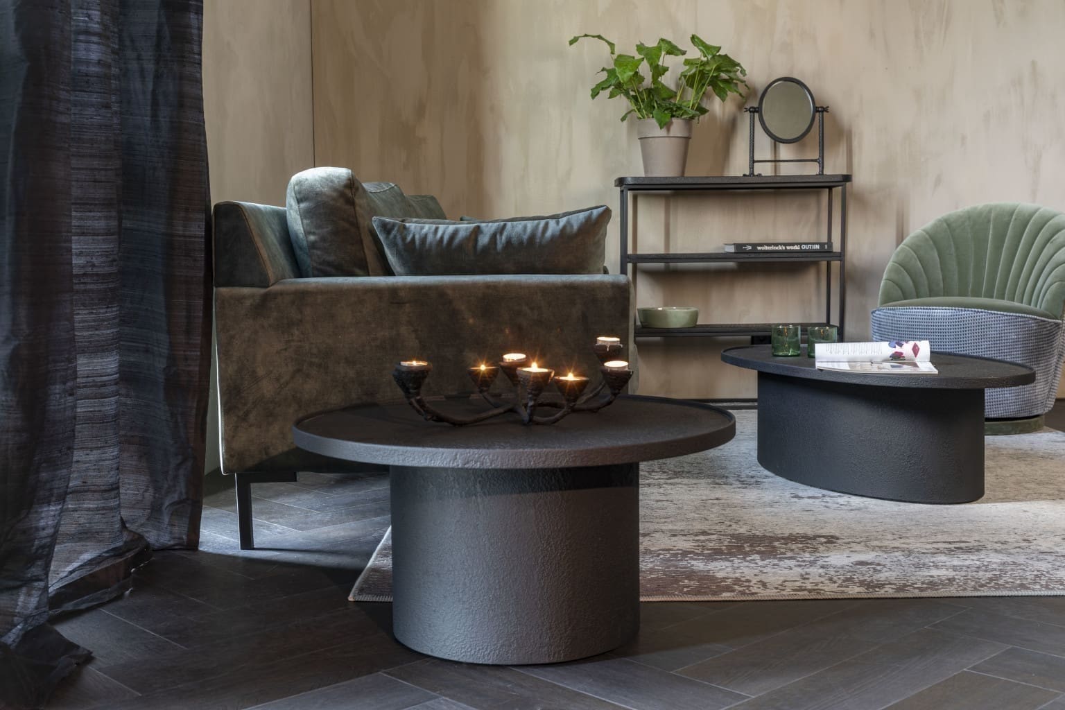 Salontafel Winston Round Black Dutchbone ZVR2300265