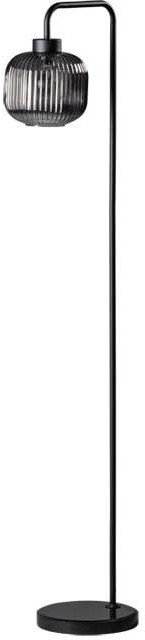 ETH Ray Bow Vloerlamp 1x E27 Smoke Ribbel Glas / Zwart ETH verlichting Vloerlamp 05-VL8350-30