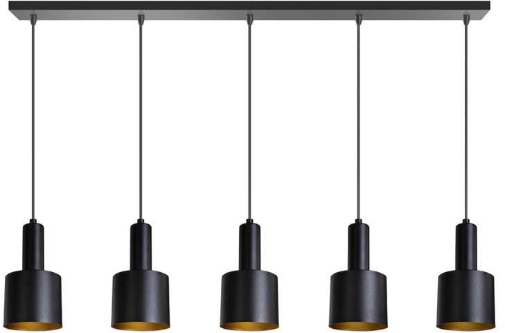 ETH Sledge Hanglamp 5x E27 Zwart ETH verlichting Hanglamp 05-HL4393-30