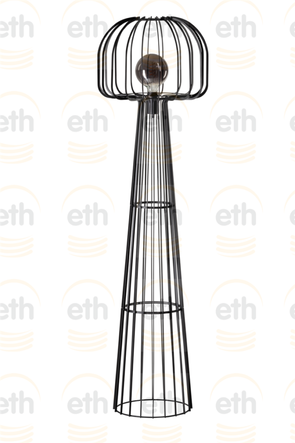 ETH Steve Curvy Vloerlamp 1x E27 Zwart ETH verlichting Vloerlamp 05-VL8297-30