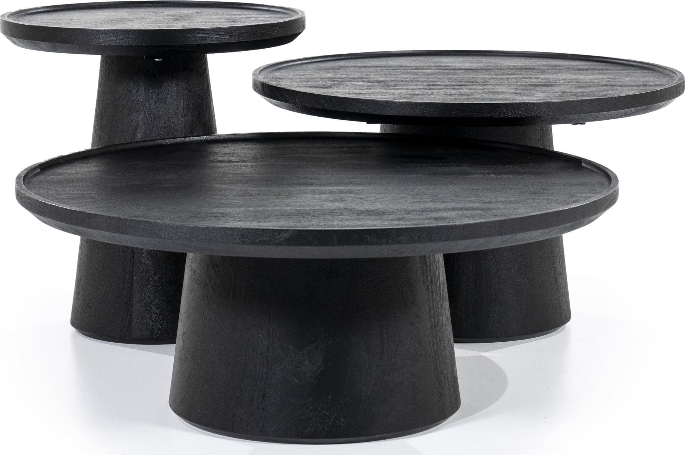Bijzettafel Ron 46x49 - Zwart Eleonora Bijzettafel 95651