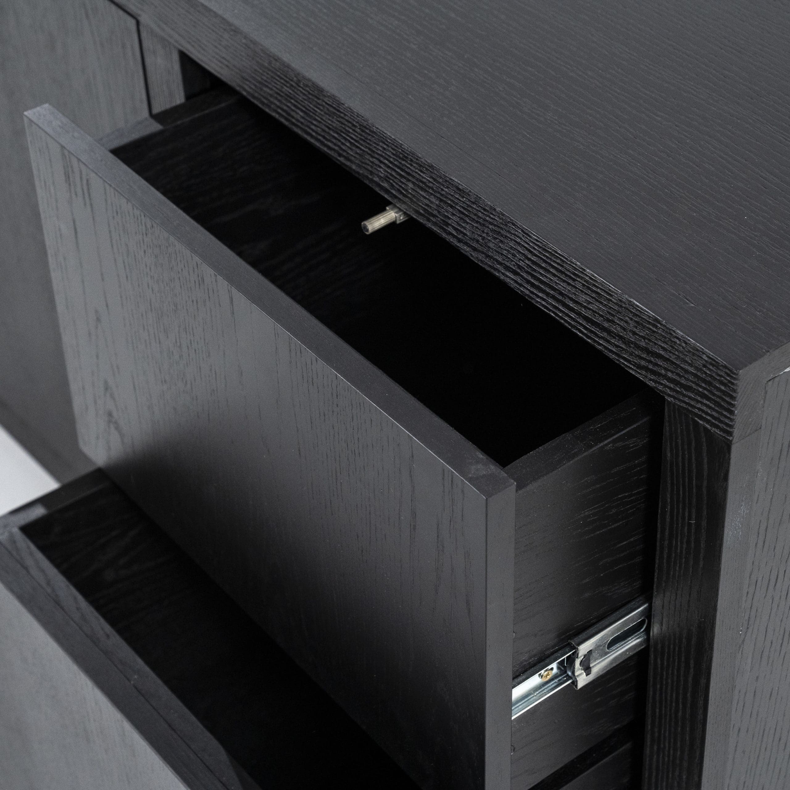 Dressoir Helsinki 200cm 2-drs. 2 Laden - Zwart Eleonora Dressoir 95722