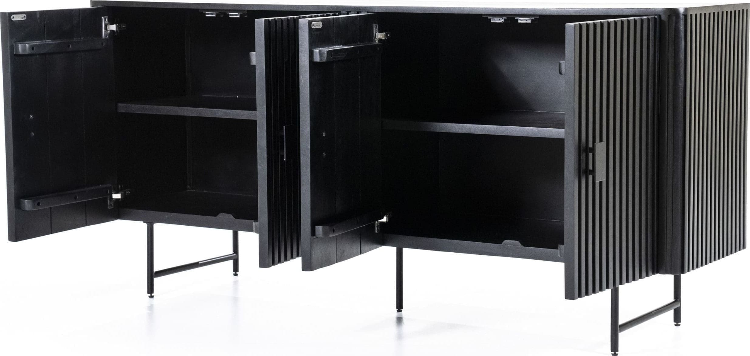 Dressoir Remi 4-drs. - Zwart Eleonora Dressoir 95663