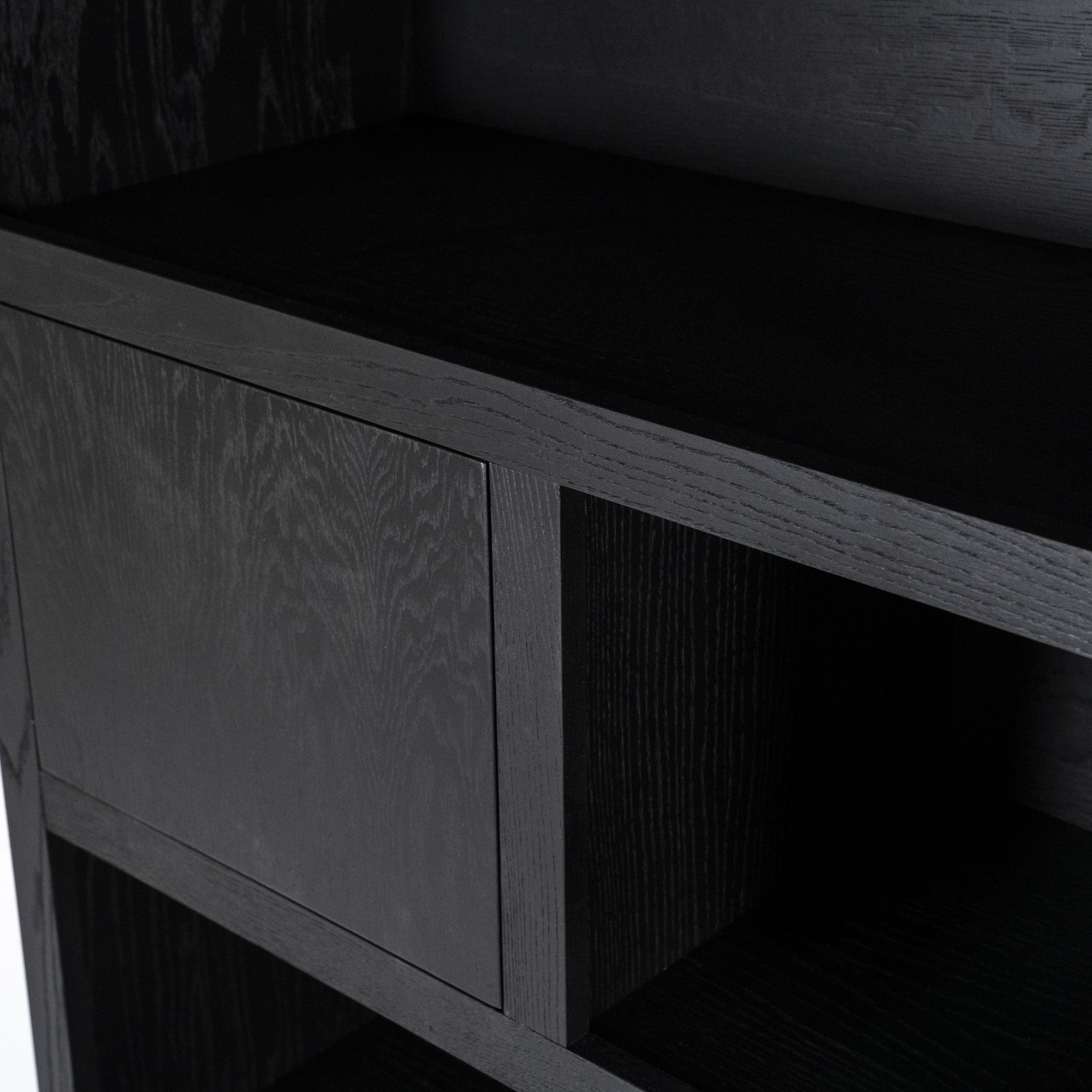 Kabinet Helsinki 150x220cm 2-delig 3-drs. 2 Laden - Zwart Eleonora Kast 95725