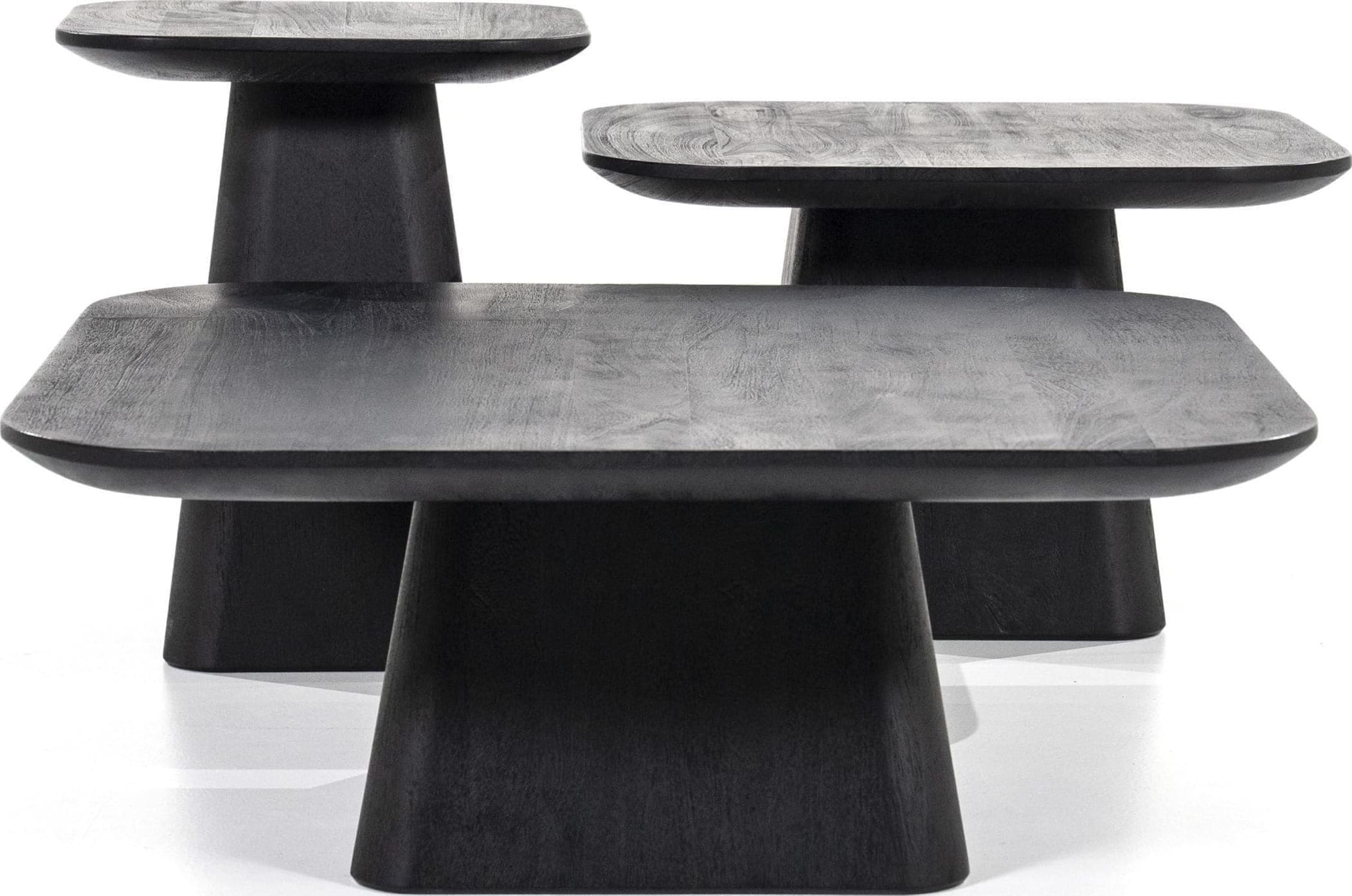 Salontafel Aron Vierkant 80x80 - Zwart Eleonora Salontafel 95770