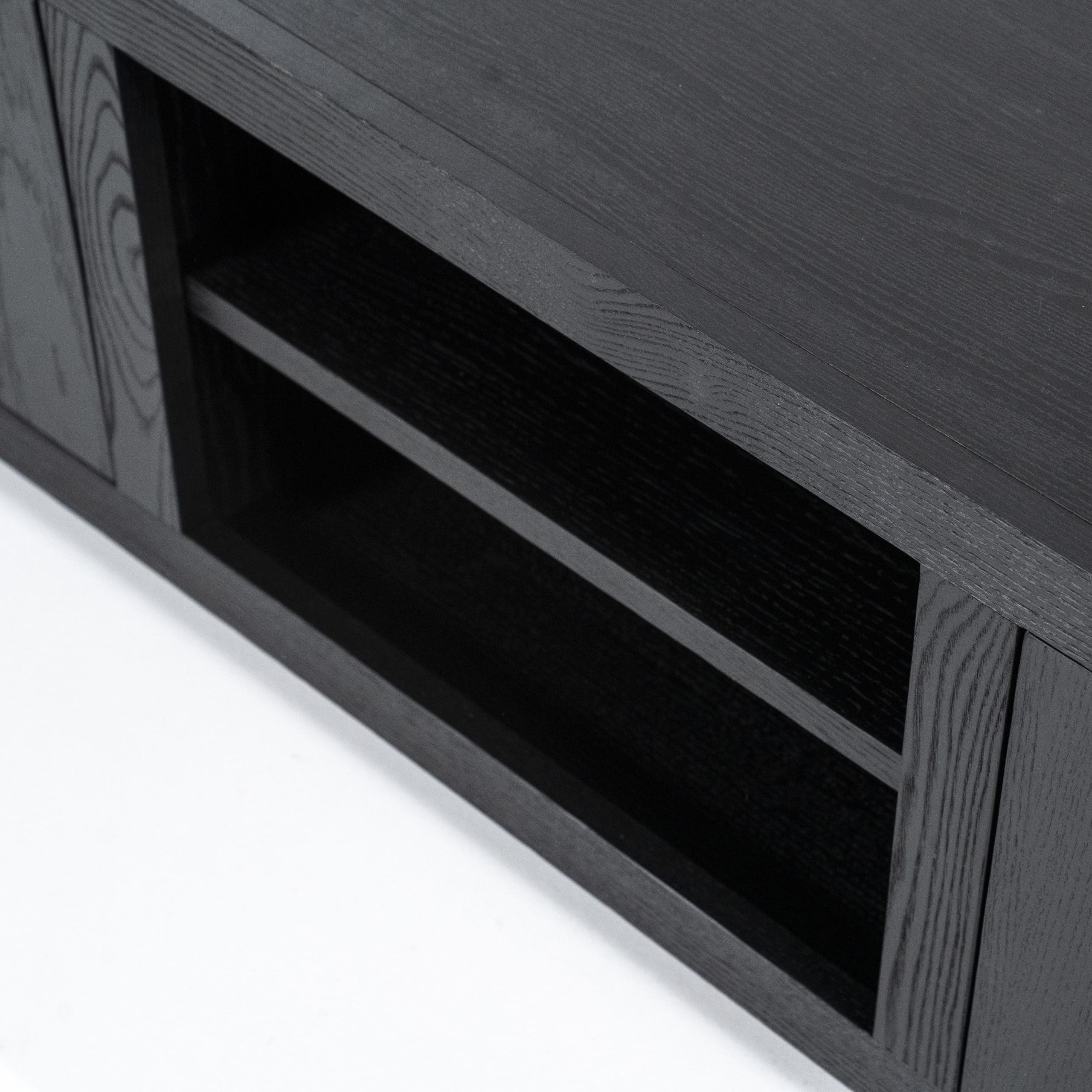 TV Meubel Helsinki 160 cm 2-drs. - Zwart Eleonora Tv-meubell|Tv-dressoir 95720