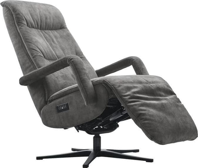 INHOUSE Relaxfauteuil Lontia antraciet Velvet Antraciet Fauteuil