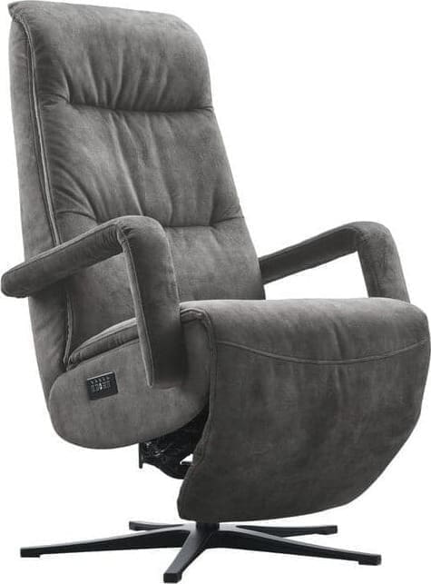 INHOUSE Relaxfauteuil Lontia antraciet Velvet Antraciet Fauteuil