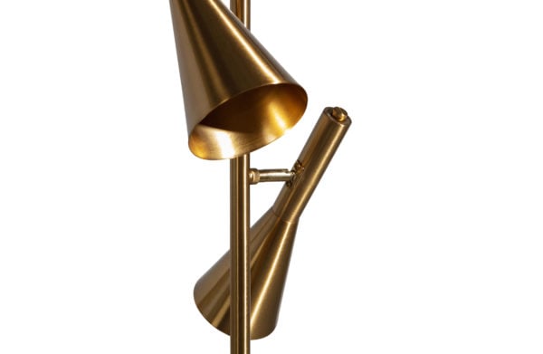BePureHome Body Vloerlamp Met 2 Lampen Metaal/marmer Antique Brass Messing Vloerlamp
