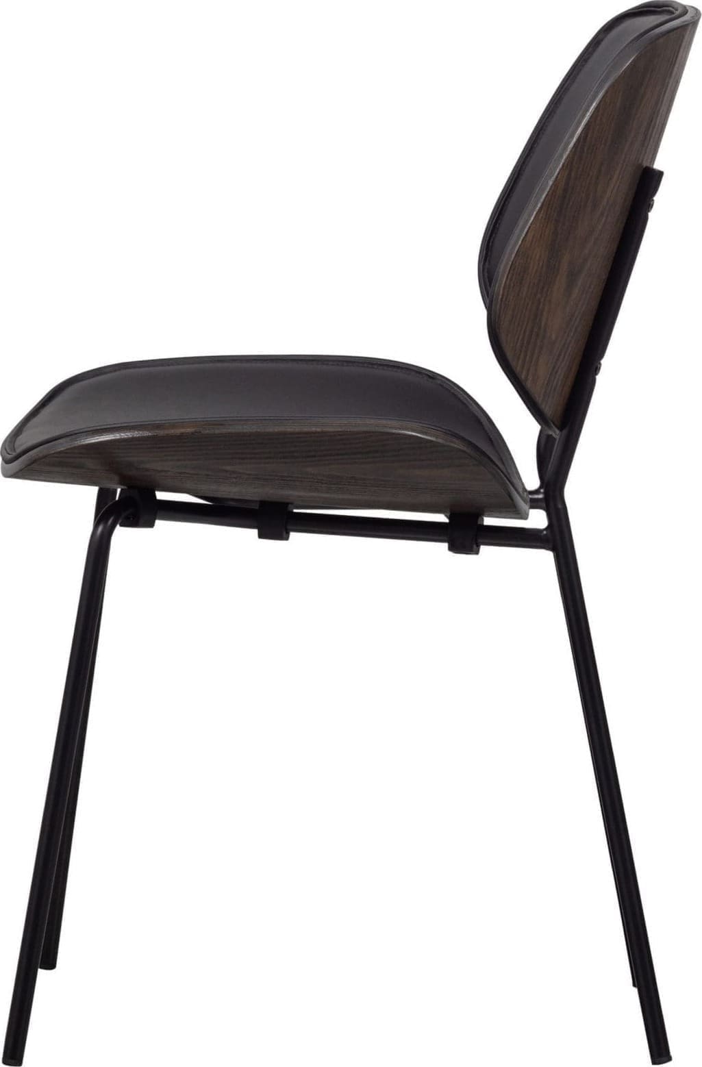 BePureHome Close In Eetkamerstoel Kunstleer/hout Zwart Zwart