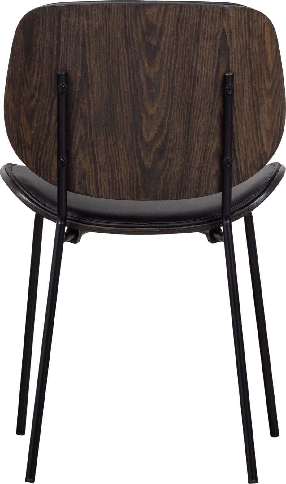 BePureHome Close In Eetkamerstoel Kunstleer/hout Zwart Zwart