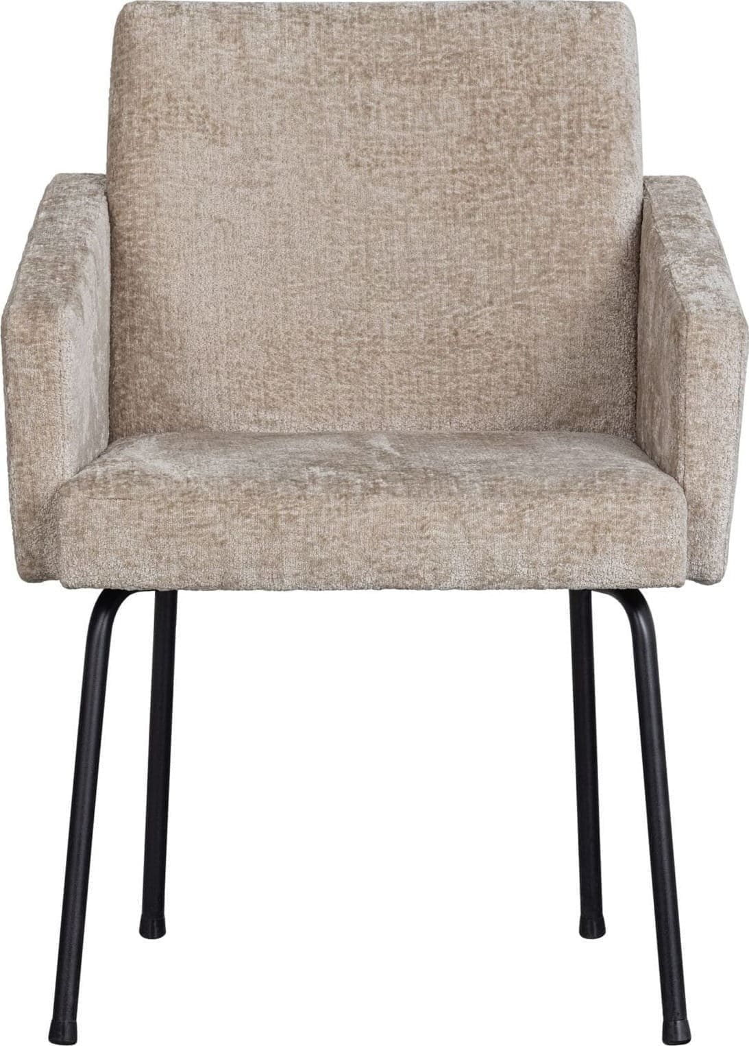 BePureHome Mount Eetkamerstoel Met Armleuning Grof Geweven Stof Naturel Naturel Eetkamerstoel