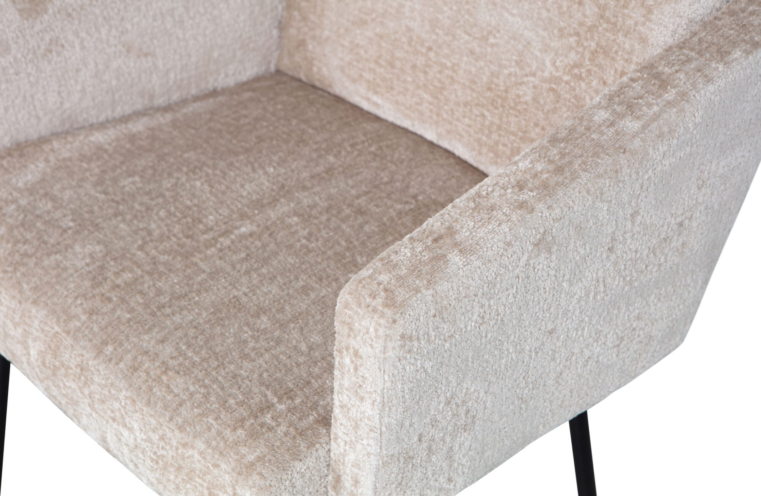 BePureHome Mount Eetkamerstoel Met Armleuning Grof Geweven Stof Naturel Naturel Eetkamerstoel