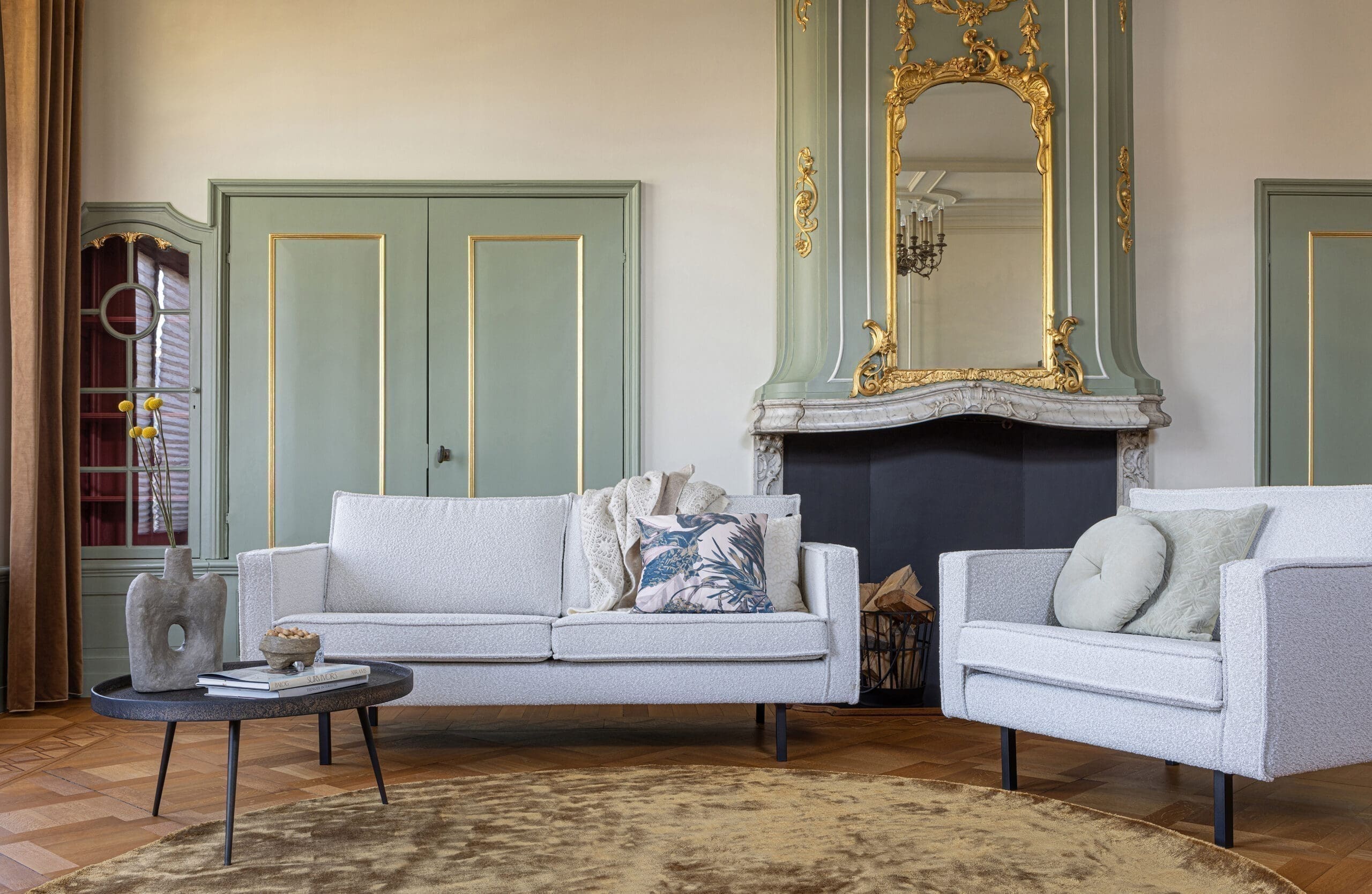 BePureHome Rodeo 2,5-zitsbank Bouclé Naturel Naturel Bank